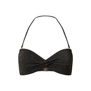 Seafolly Stardust Twist Bandeau Bikini Top Black Gold Lurex Elastane Size 10